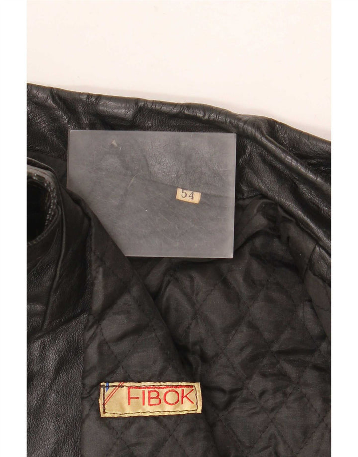 Мужская кожаная куртка Fibok IT 54 2XL черная