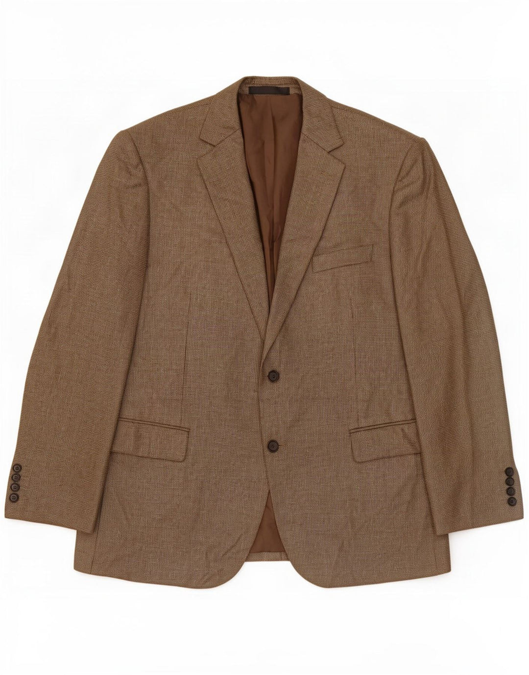 Мужской пиджак на двух пуговицах Marks & Spencer UK 44 XL, коричневый полиэстер