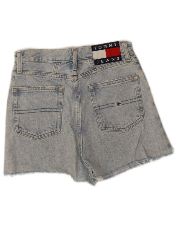 Tommy Hilfiger Женские джинсовые шорты для мам с широкими штанинами и высокой талией W25 XS, синие