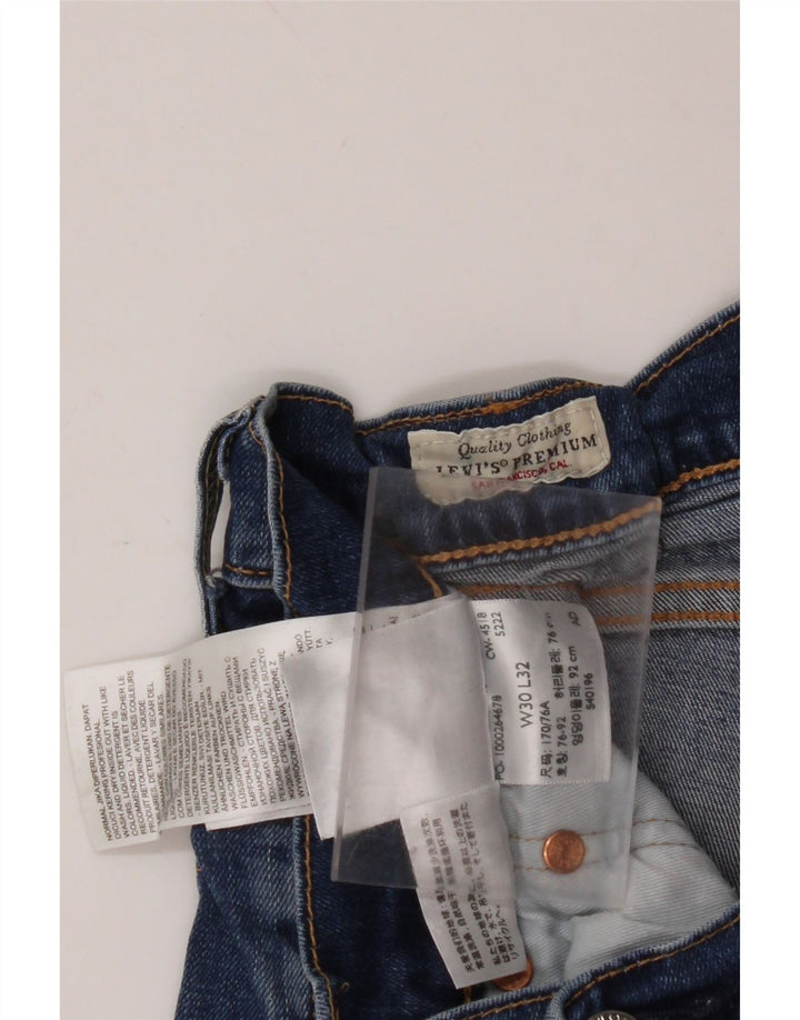 Мужские узкие джинсы LEVI'S W30 L32 синие, хлопок