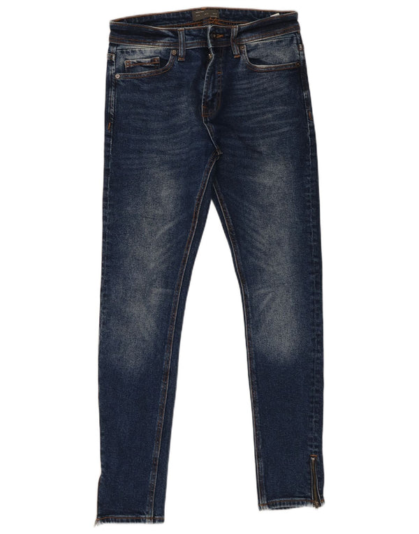 Мужские джинсы скинни Zara EU 38, маленькие W30 L29, синие, хлопок
