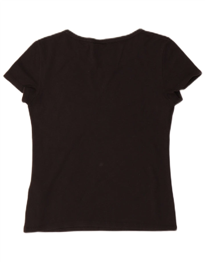 LEVI'S Womens T-Shirt Top UK 10 Small Black Cotton