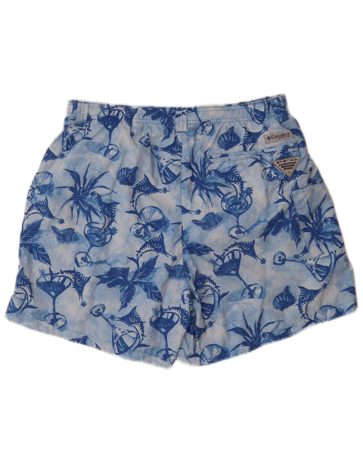 COLUMBIA Mens Swimming Shorts Medium  Blue Nylon
