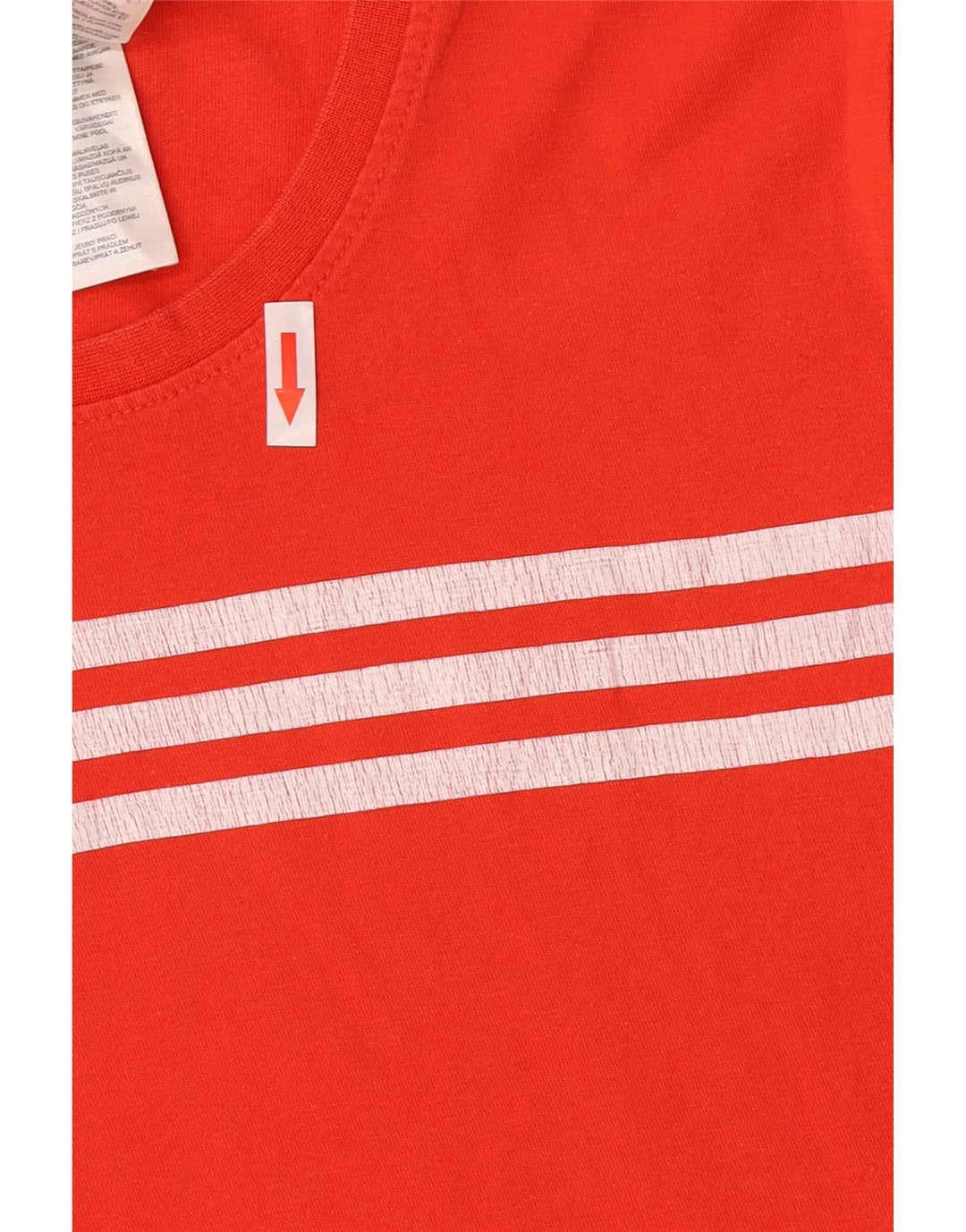 Мужская футболка Adidas с рисунком из хлопка среднего красного цвета