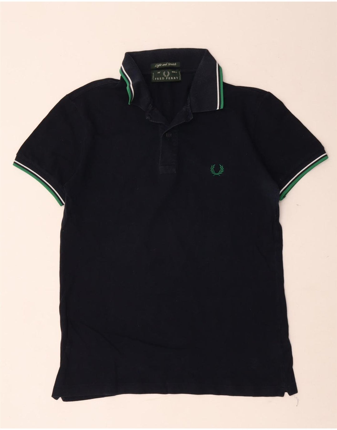 Мужская рубашка-поло Fred Perry среднего размера, темно-синяя, хлопок
