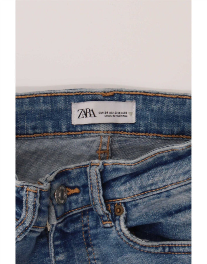 Женские расклешенные джинсы Zara EU 34 2XS W24 L30 синие