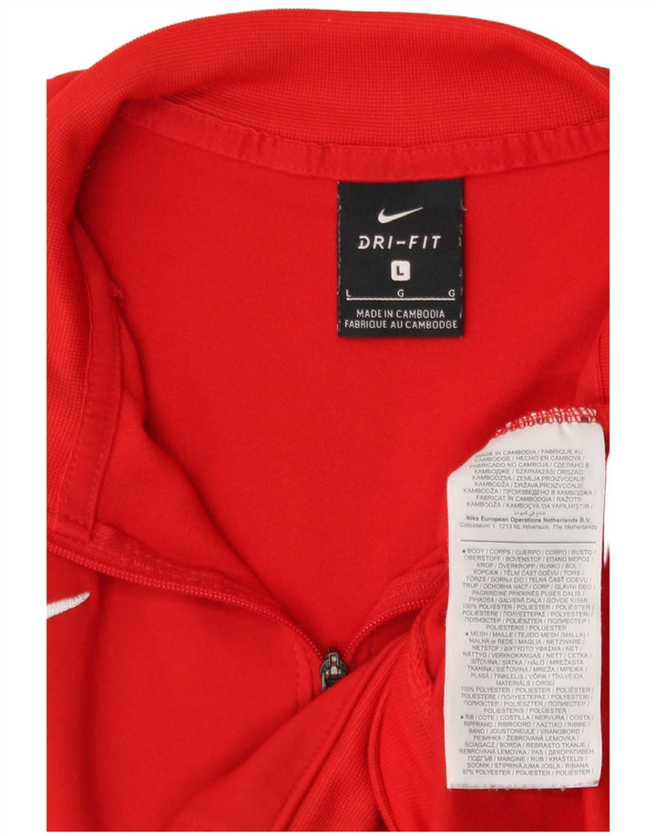 Мужская спортивная куртка Nike Dri Fit, большая красная полиэстеровая куртка