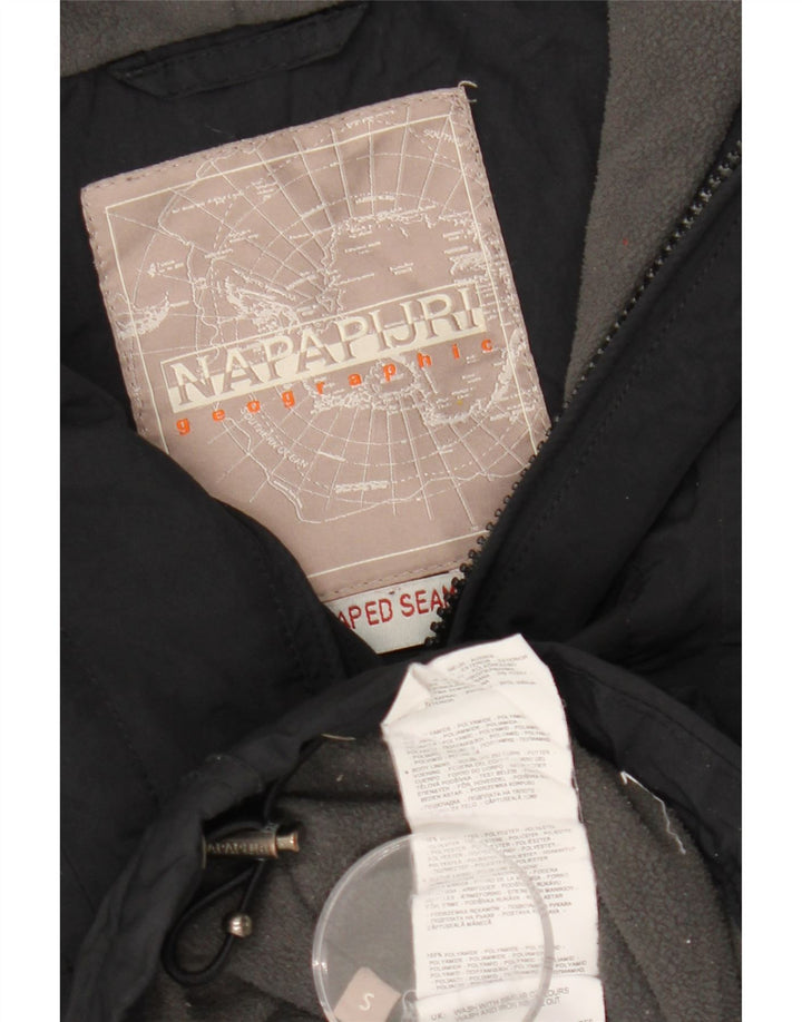 Мужской анорак с капюшоном NAPAPIJRI UK 36, маленький черный полиэстер