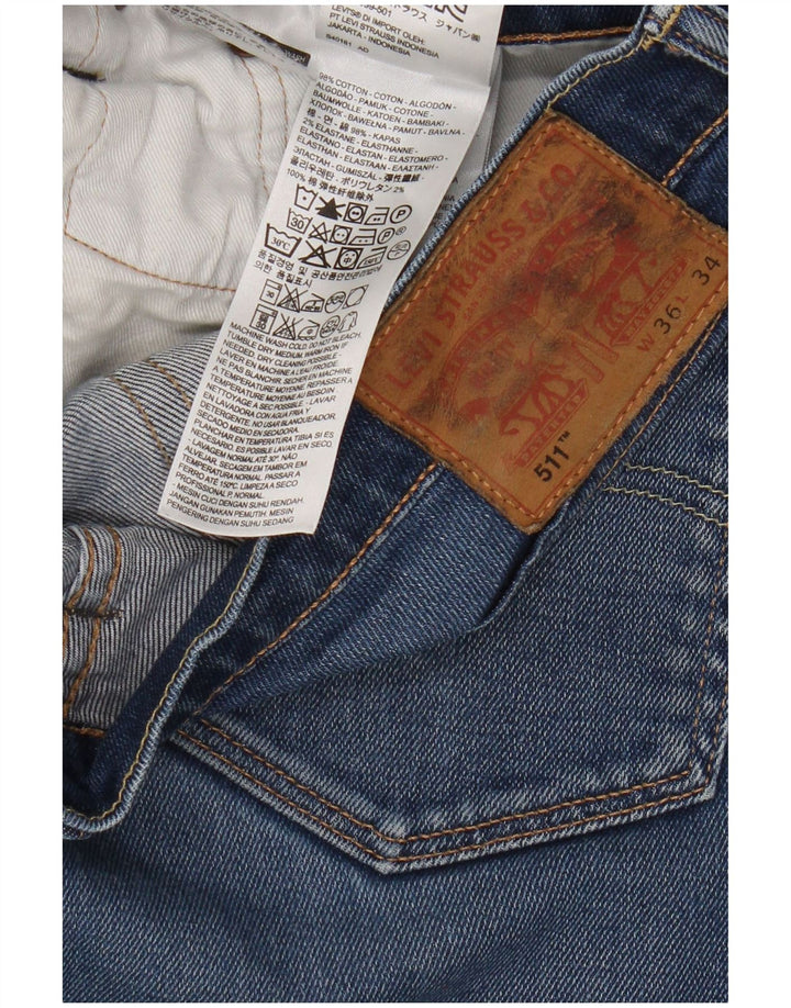 Мужские джинсы Levi's Slim 511 W36 L34 синие, хлопок