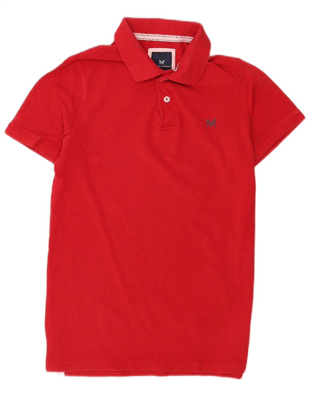 Crew Clothing Мужская рубашка-поло маленького красного цвета из хлопка
