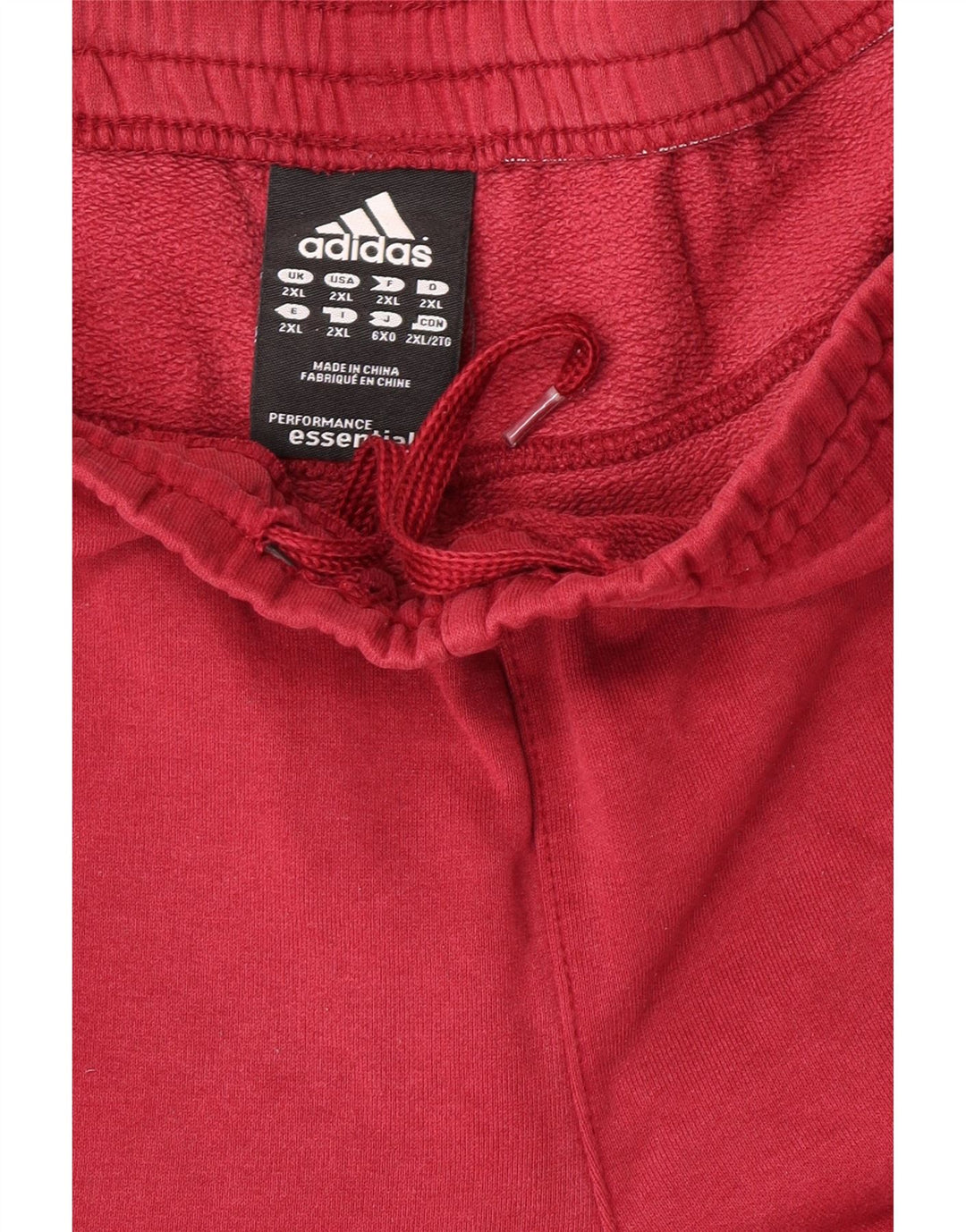 Мужские спортивные брюки ADIDAS 2XL бордовый хлопок