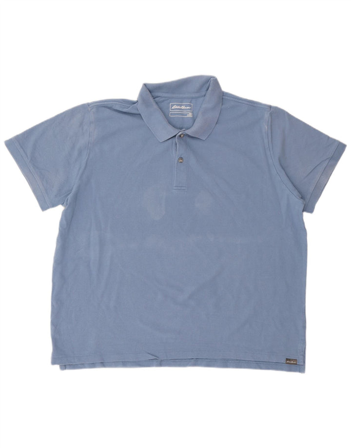 Мужская рубашка-поло Eddie Bauer 2XL, синяя, хлопок