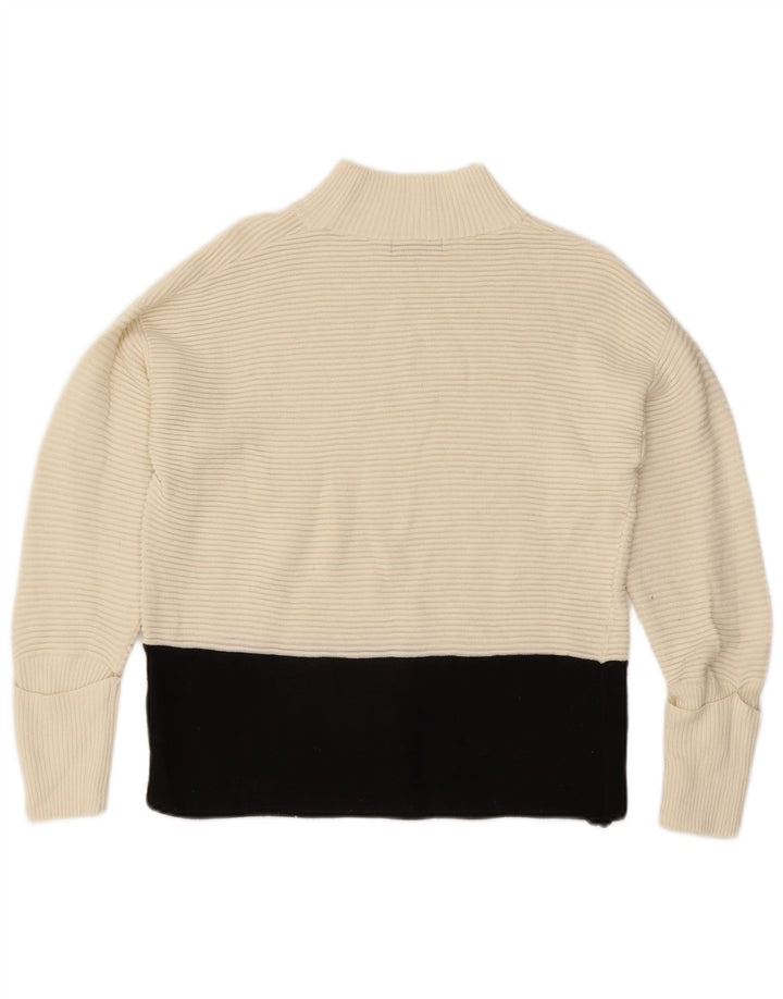 Женский джемпер с высоким воротником Marks & Spencer UK 12, средний, белый