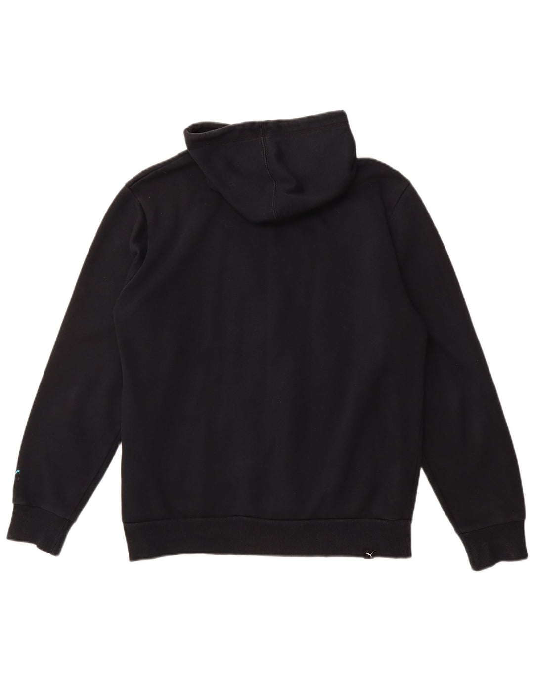 Мужской свитер с капюшоном на молнии с графическим рисунком PUMA, средний, темно-синий, хлопковый