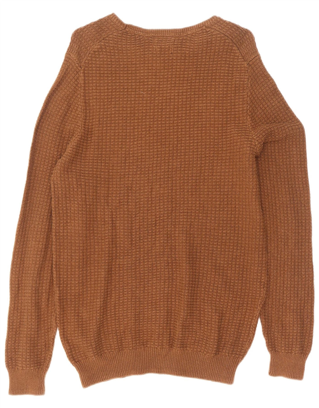 Мужской джемпер с круглым вырезом Massimo Dutti XL, коричневый хлопок