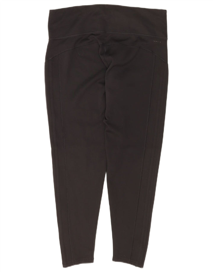 Женские укороченные леггинсы ADIDAS Climalite UK 16/18, большой черный полиэстер