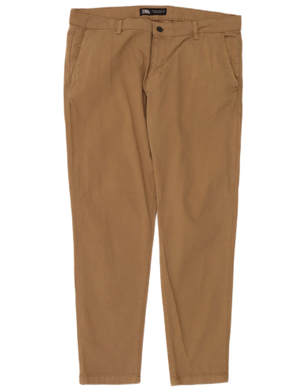 Мужские узкие брюки-чиносы Zara EU 48 XL W38 L31 Бежевые