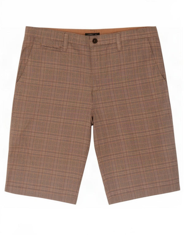 Мужские шорты чинос Celio 2XL W42 Коричневые хлопковые клетчатые шорты