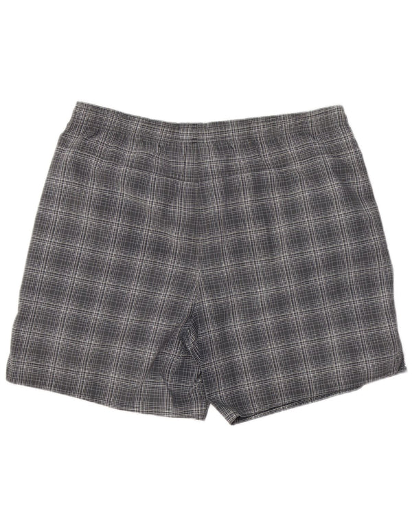 Мужские шорты для плавания ADIDAS, большие серые клетчатые шорты из полиэстера