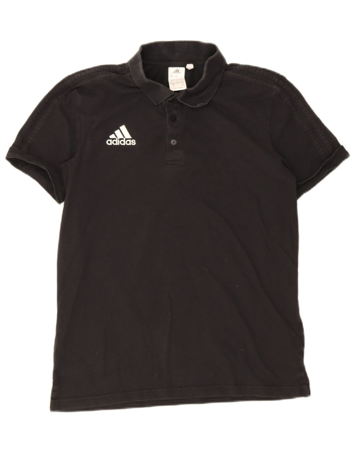 Мужская рубашка-поло Adidas Climalite, большая черная хлопковая