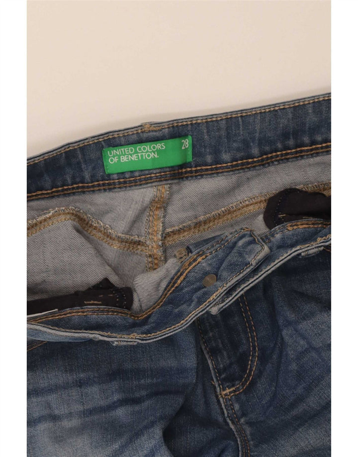 Женские узкие джинсы Benetton W28 L32 синие