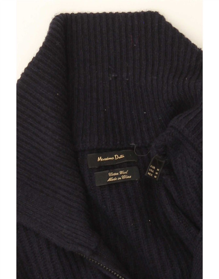 Мужской кардиган Massimo Dutti, средний темно-синий хлопок
