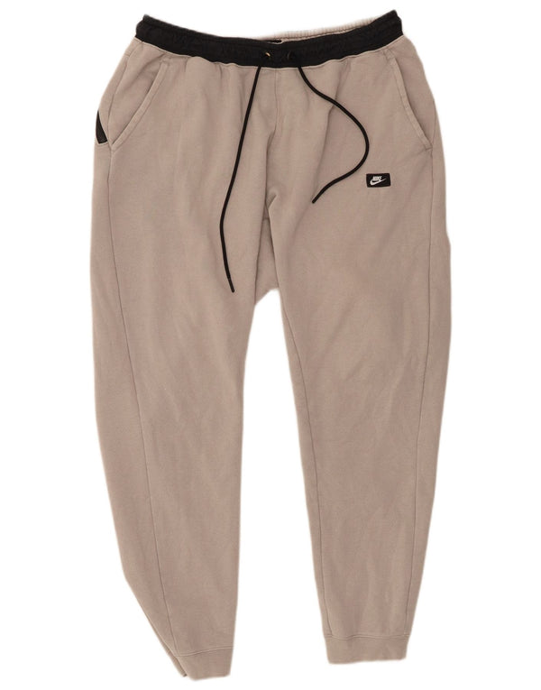 Мужские спортивные брюки NIKE, джоггеры, большие серые, хлопковые