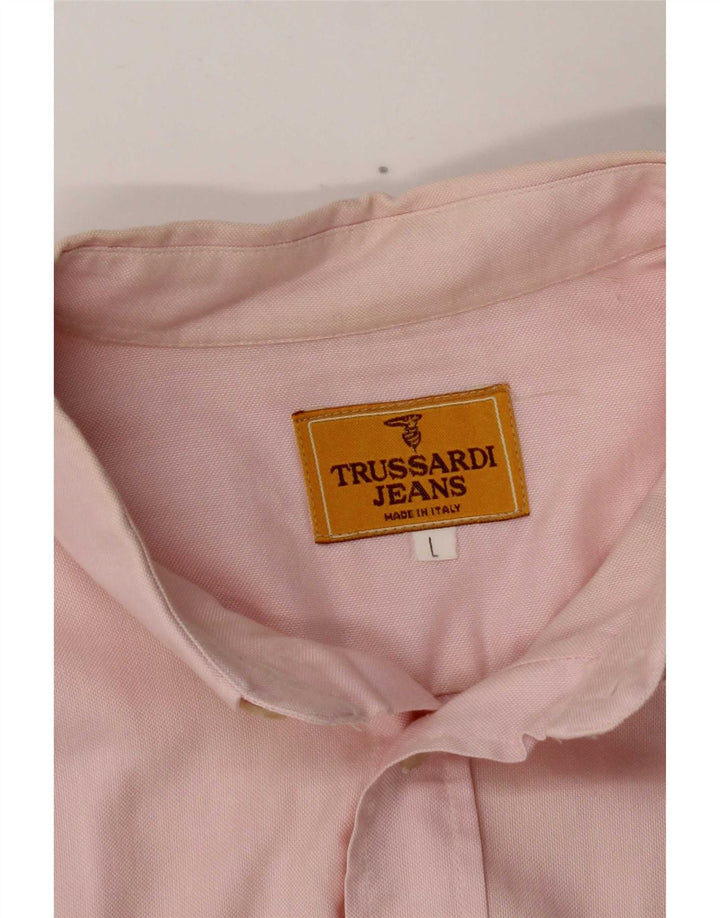 Рубашка мужская Trussardi Jeans большая розовая