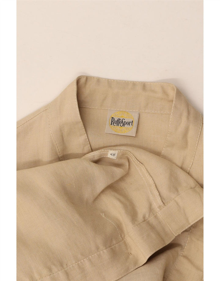 RUFFO Womens Bomber Jacket IT 48 XL Beige