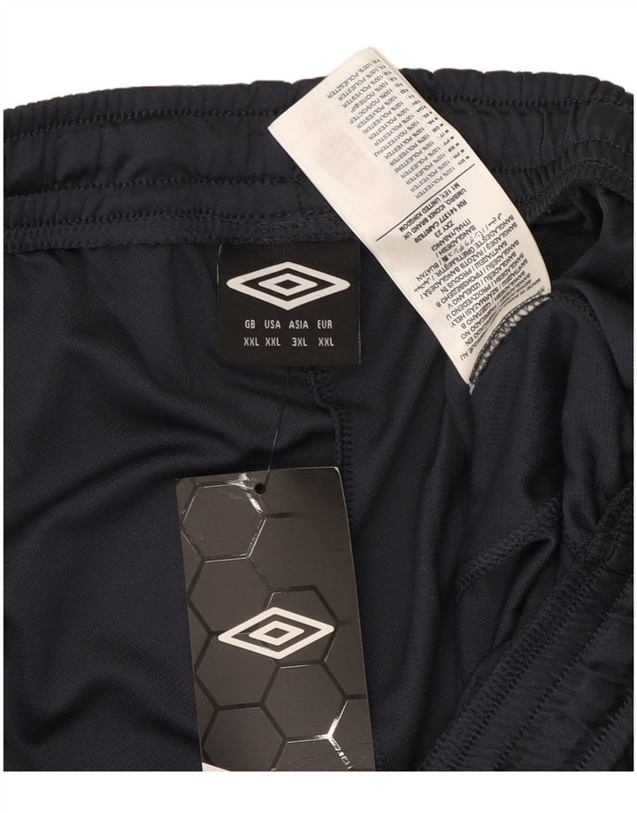 UMBRO Мужские спортивные шорты 2XL темно-синие из полиэстера с геометрическим рисунком