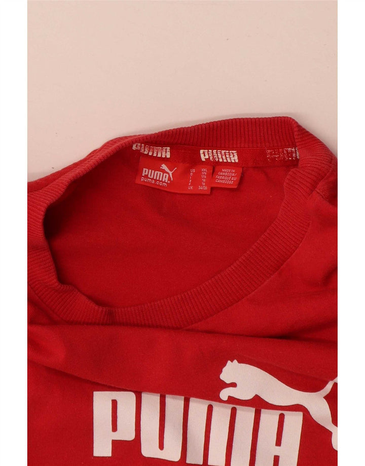 Футболка с рисунком Puma для мальчиков 15-16 лет, красная