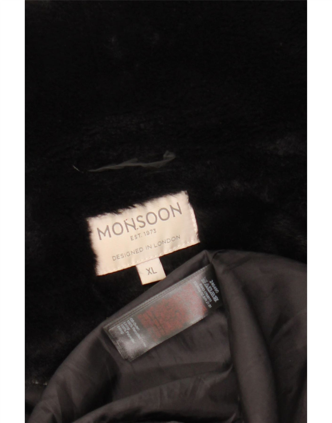 Женское стеганое пальто MONSONON UK 18 XL, черный нейлон