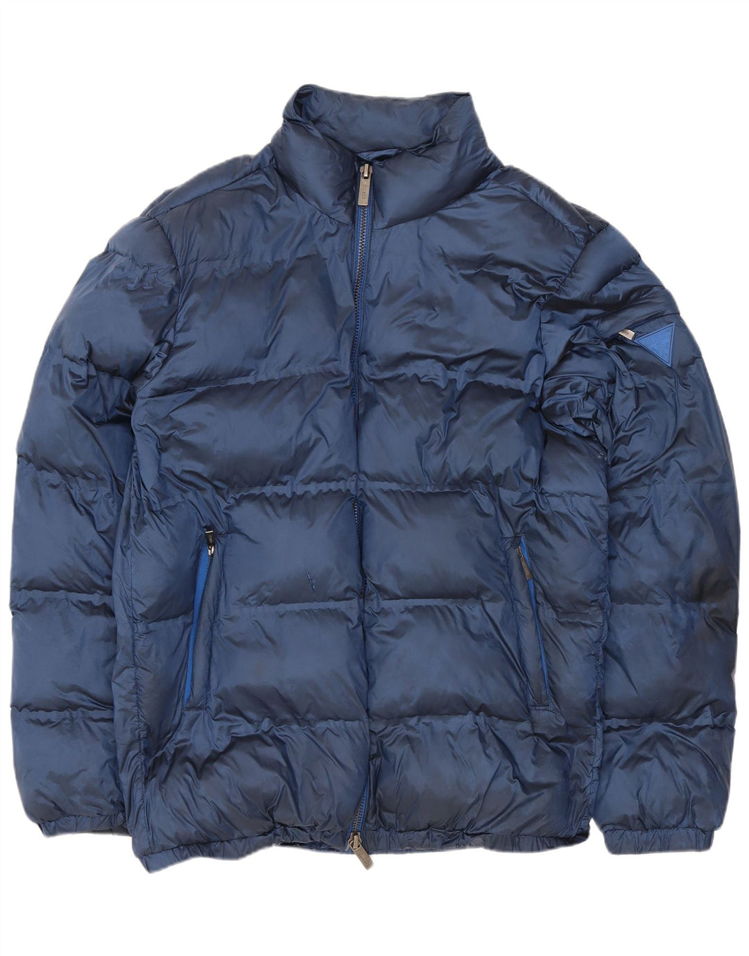 Guess Мужская стеганая куртка UK 38 Medium Navy Blue Полиамид