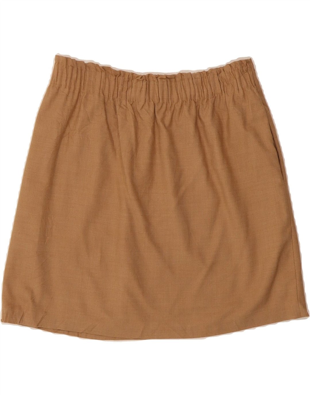 J. CREW Womens Mini Skirt US 12 Large W30 Brown Linen Vintage J. Crew and Second-Hand J. Crew from Messina Hembry 