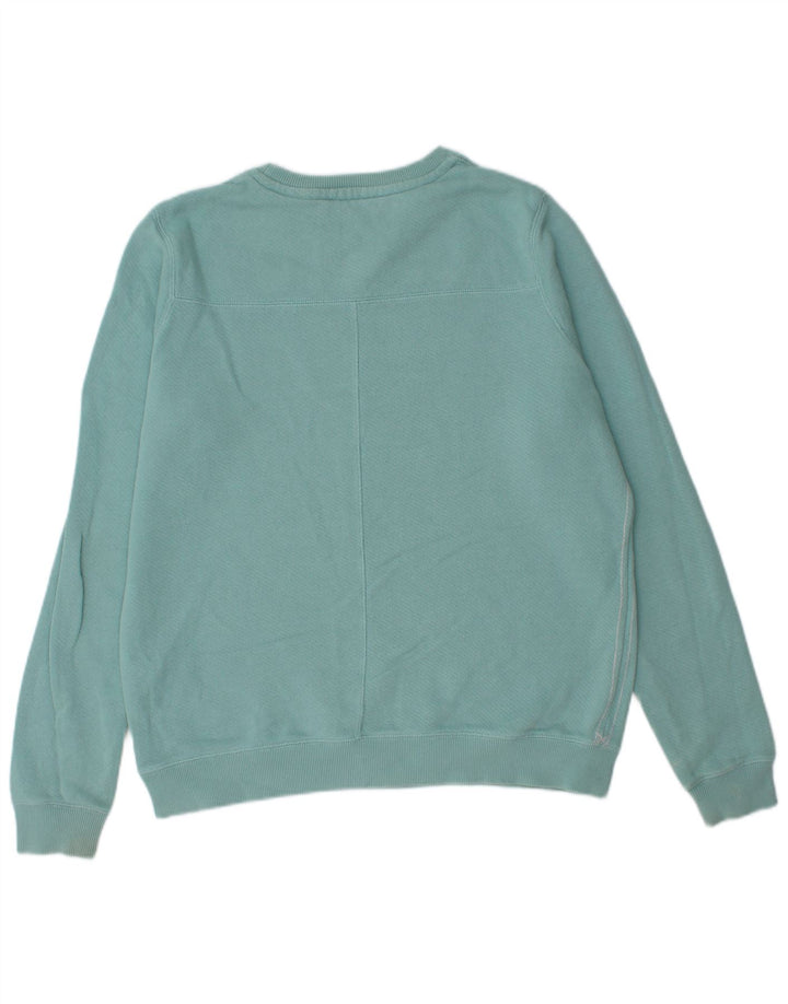 Женский джемпер с круглым вырезом с рисунком Fat Face, Великобритания, 12, средний синий цвет