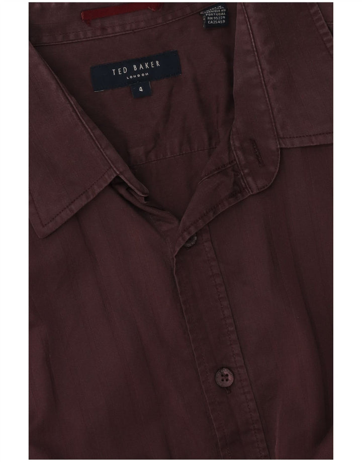 Мужская рубашка TED BAKER, размер 4, большая, бордовая