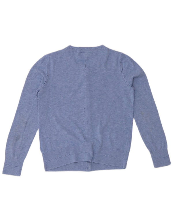 Женский кардиган WHITE STUFF, хлопковый свитер UK 10, маленький синий в крапинку