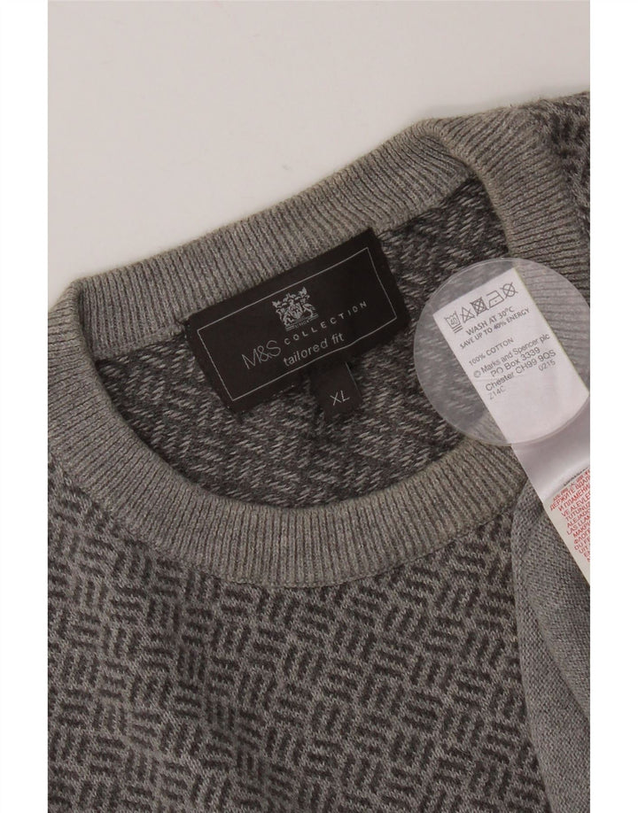 Мужской джемпер с круглым вырезом Marks & Spencer XL, серый