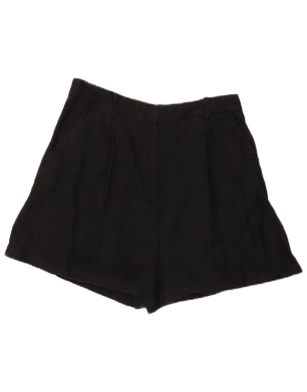 Женские шорты чинос с высокой талией Zara, средние W28, черные