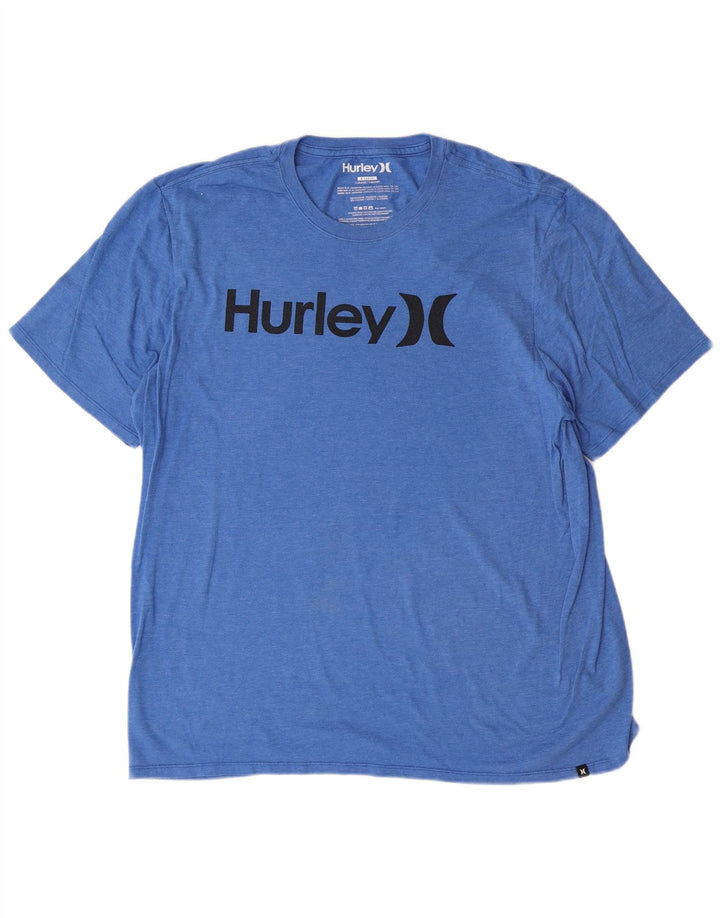 Мужская футболка с рисунком Hurley Top XL, синяя, полиэстер