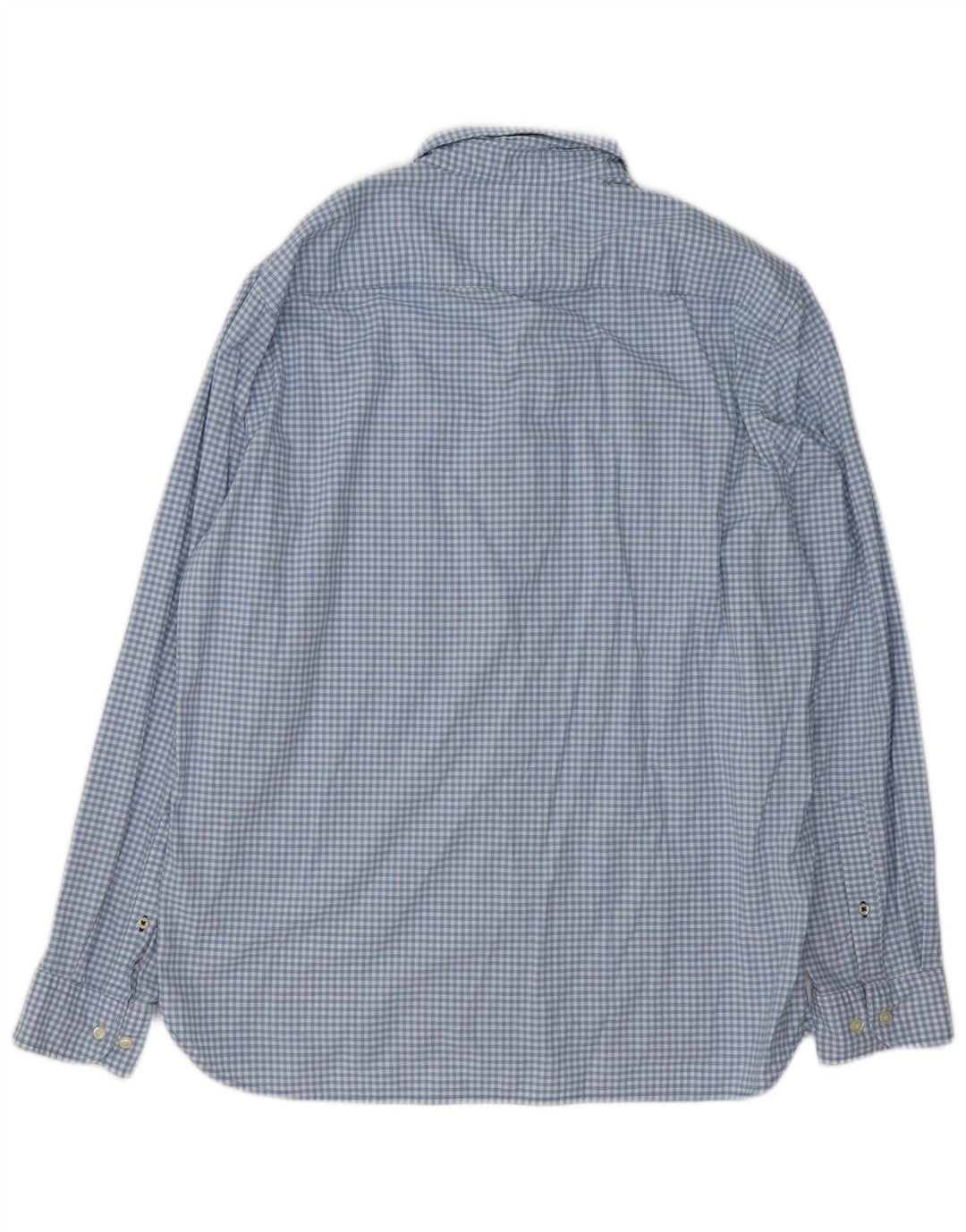 TOMMY HILFIGER Мужская рубашка стандартного кроя XL, синяя клетка, хлопок