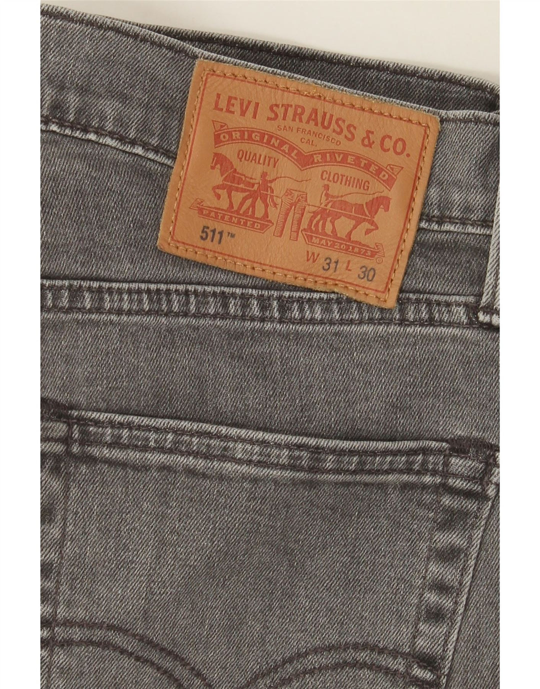 Мужские джинсы Levi's 511 Slim W31 L30 Серые хлопковые