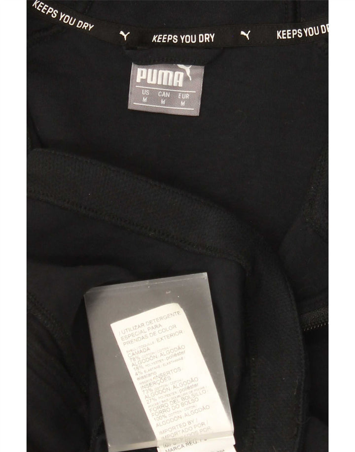 Мужской свитер с капюшоном на молнии Puma среднего черного цвета, хлопок