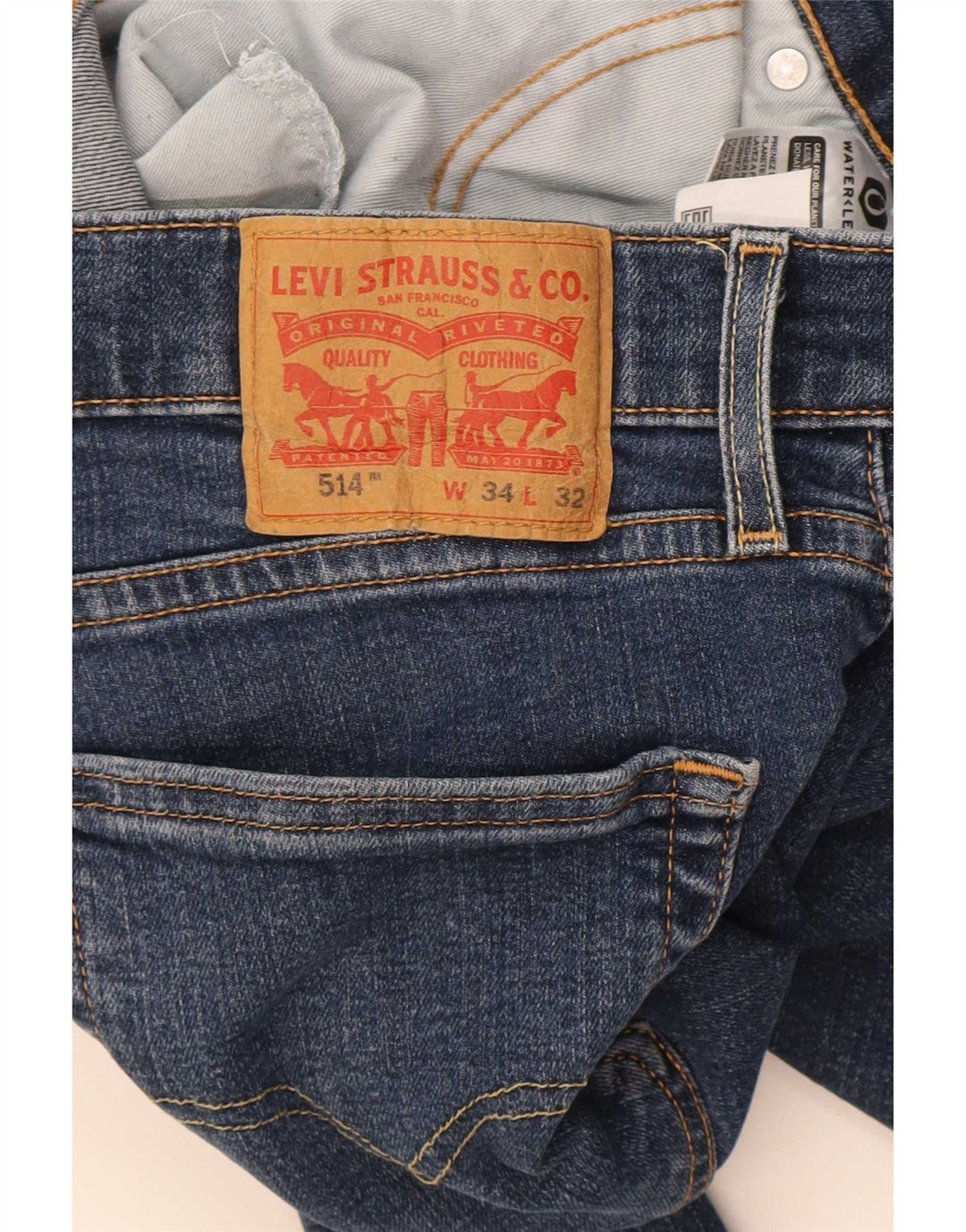Мужские джинсы Levi's Slim 514 W34 L32 синие, хлопок