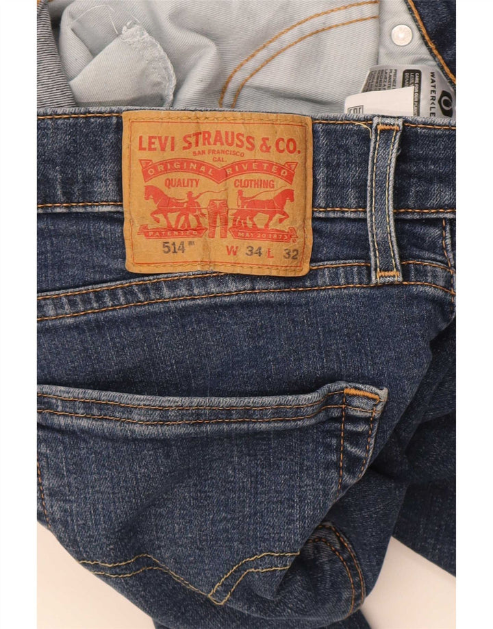Мужские джинсы Levi's Slim 514 W34 L32 синие, хлопок