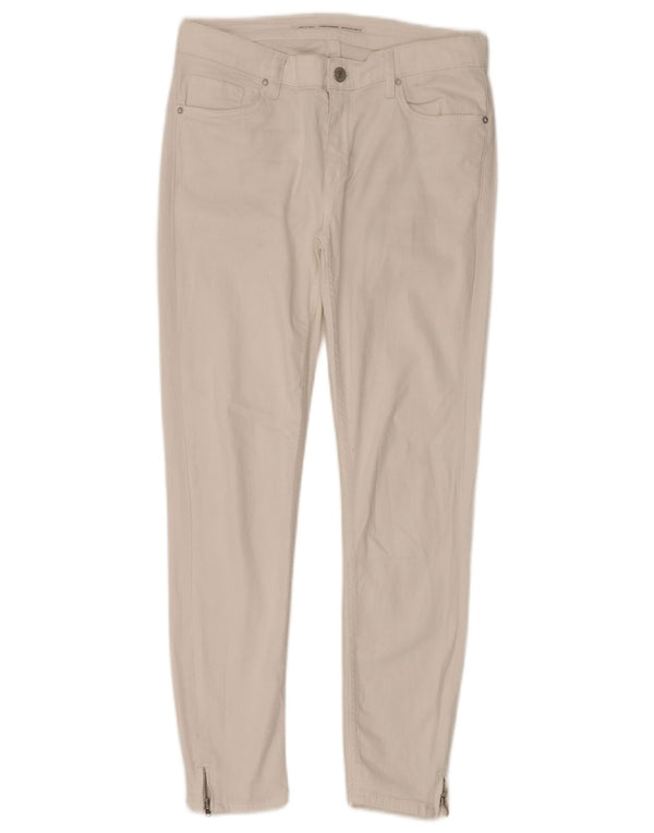 Женские укороченные джинсы скинни Zara EU 38, маленькие W30 L28, белые