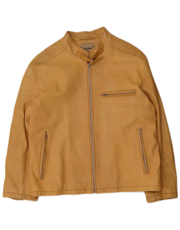 Куртка женская кожаная Conbipel IT 54 3XL Желтая