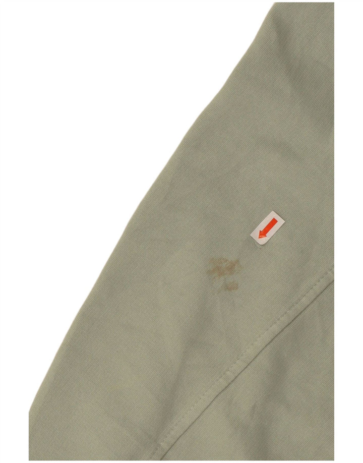 Женский укороченный свитшот с рукавом 3/4 ZARA, британский цвет 14, средний зеленый хлопок, хлопок