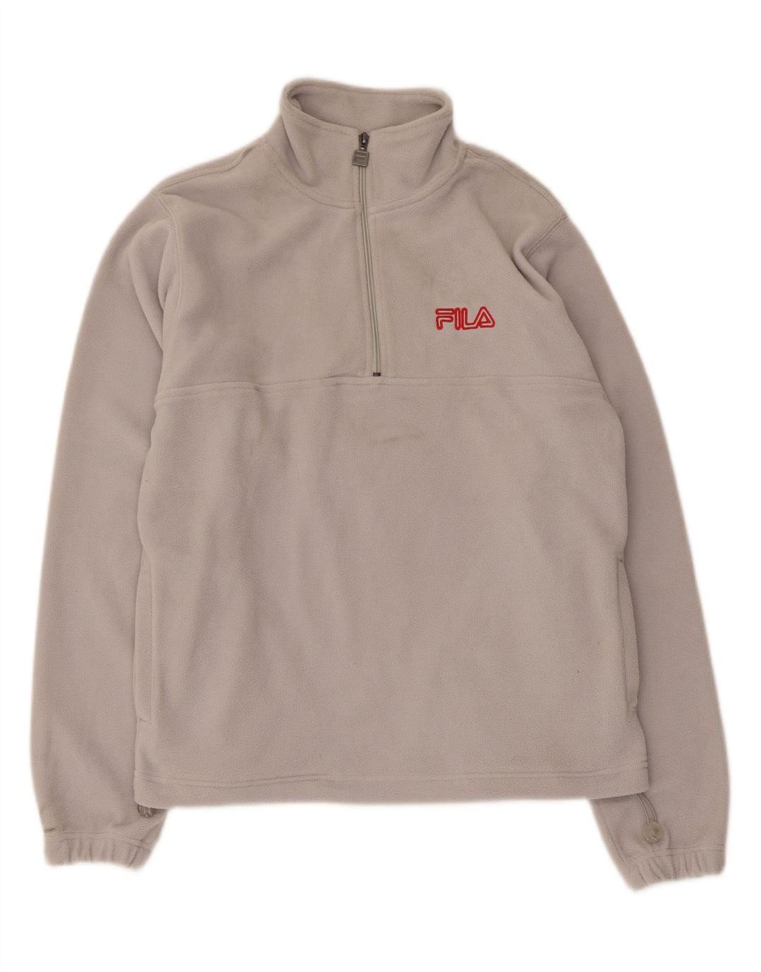 Fila Мужской флисовый джемпер с воротником на молнии, средний серый полиэстер