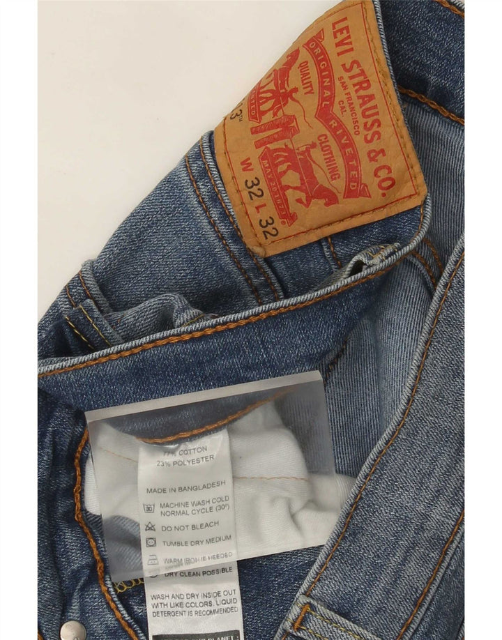 Мужские прямые джинсы Levi's 513 W32 L28 синие, хлопок